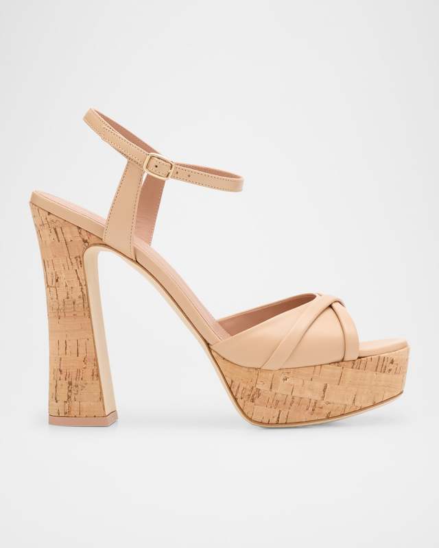 Keaton Leather Cork Platform Sandals
